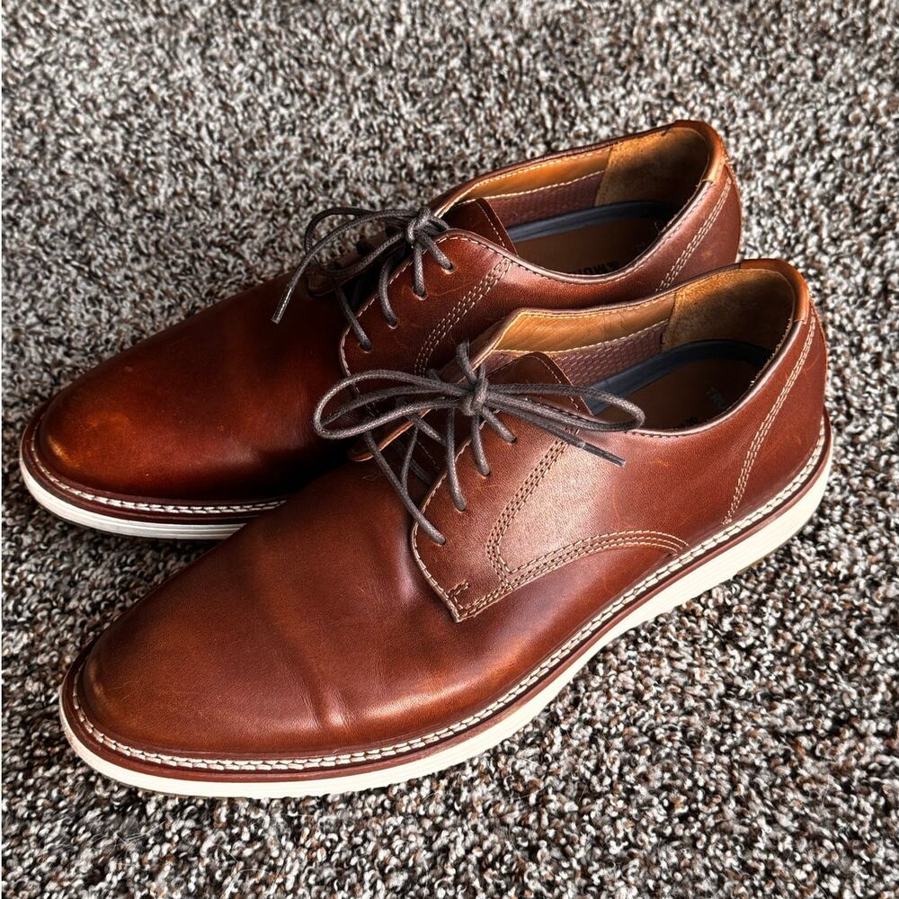 Johnston & Murphy TruFoam Brown Leather Oxford Shoes Men’s Size 9.5